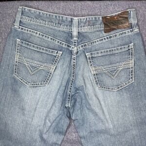 Rock & Roll Cowboy Double Barrel Straight Leg Jeans Mens 34x36 Medium Wash Denim